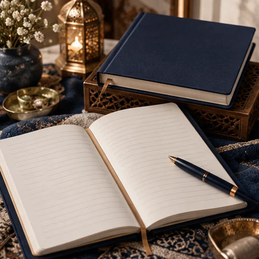IlmiAura Quran Study Journal — illustrative design concept