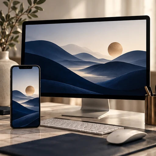 Minimalist Phone &amp; Desktop Wallpapers — illustrative design concept